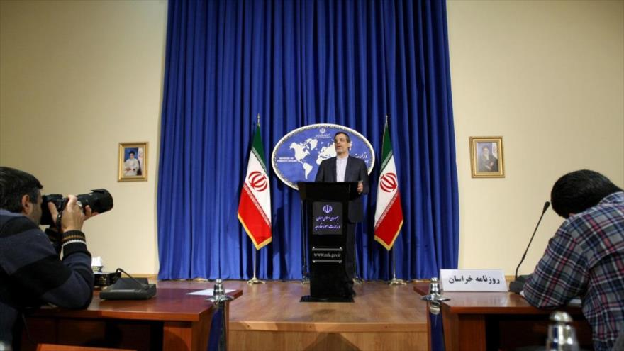 El portavoz del Ministerio iraní de Asuntos Exteriores, Husein Yaber Ansari. 18 de enero de 2016
