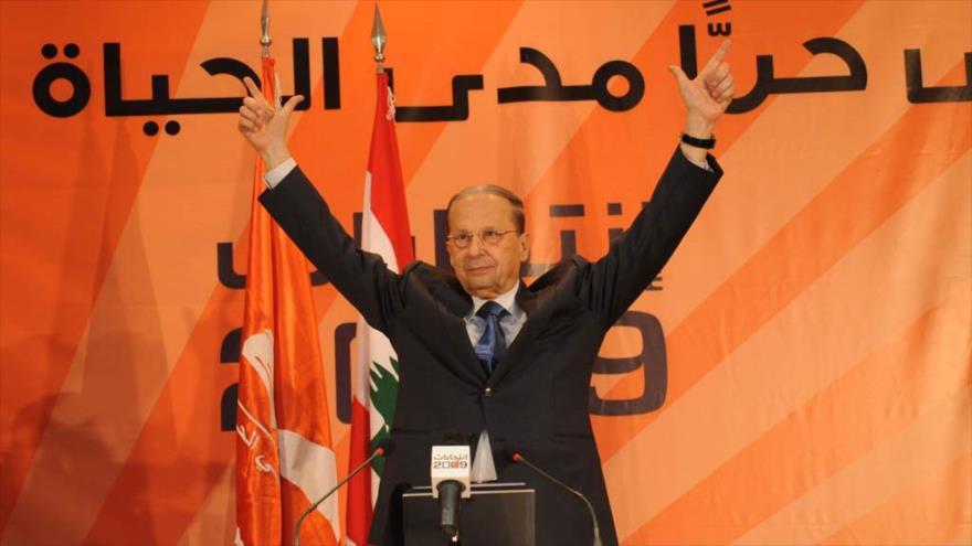 Michel Aoun, miembro del Movimiento Patriótico Libre y candidato a la Presidencia de El Líbano.