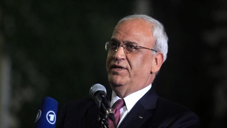 El secretario del Comité Ejecutivo de la Organización para la Liberación de Palestina (OLP), Saeb Erekat.