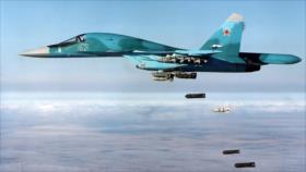Cazas rusos atacan 579 objetivos terroristas en Siria en 4 días