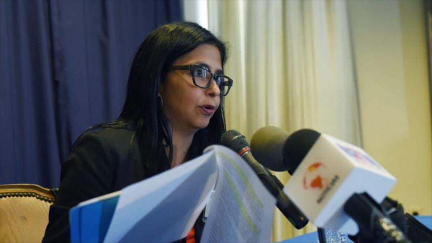 Canciller venezolana, Delcy Rodríguez.