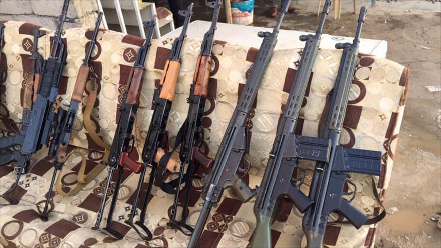 Armas de fabricación alemana expuestas en un mercado del Kurdistán iraquí.