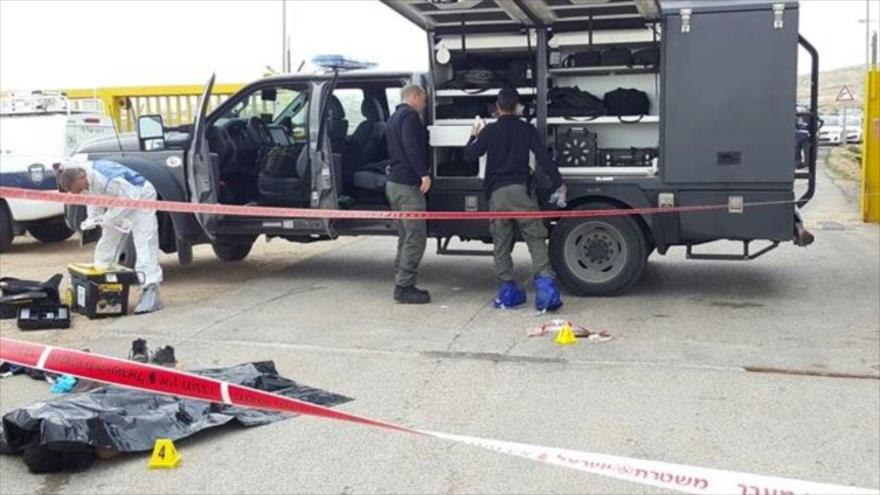 Fuerzas israelíes han asesinado a tiros a una niña palestina de 13 años en el exterior del asentamiento ilegal de Anatot, en la ciudad de Al-Quds (Jerusalén), 23 de enero de 2016.