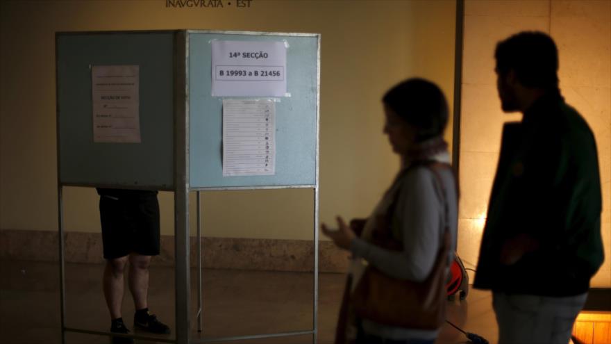 Un colegio electoral en Portugal.