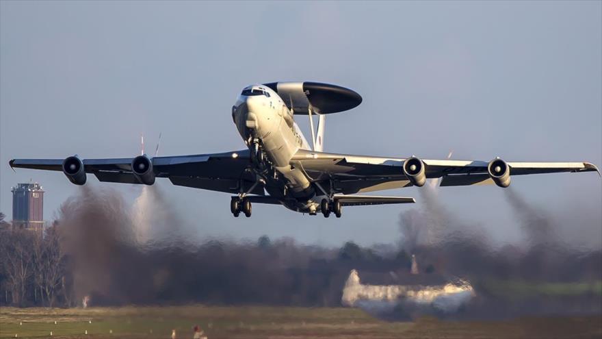 Un AWACS modelo Boeing E-3 Sentry de la Organización del Tratado del Atlántico Norte (OTAN).