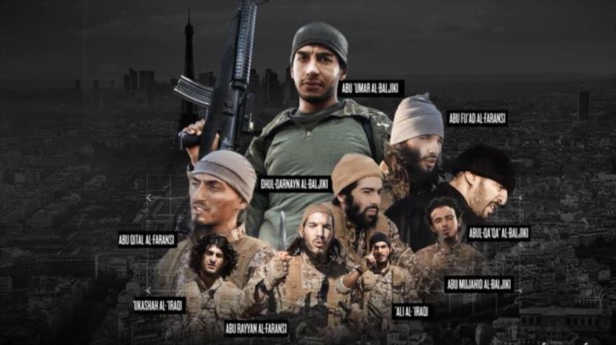 A través de su revista, el grupo terrorista EIIL (Daesh, en árabe) difunde un homenaje a sus nueve miembros involucrados en los atentados de París. 24 de enero de 2016