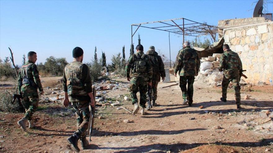 Soldados del Ejército sirio en la provincia de Latakia.
