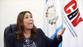 Presidente de Guatemala anuncia la primera baja de su gabinete