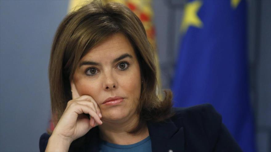 La vicepresidenta del Gobierno en funciones de España, Soraya Sáenz de Santamaría.