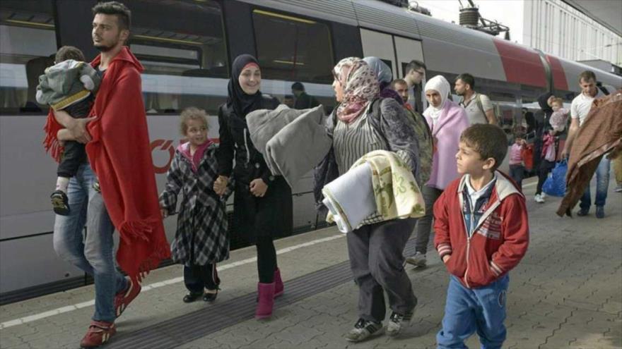 Refugiados en la estación ferroviaria de Viena, la capital austriaca. 07 de septiembre de 2015