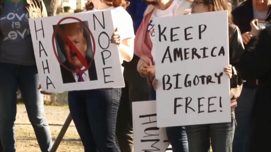 VIDEO: Protesta contra Trump en EEUU