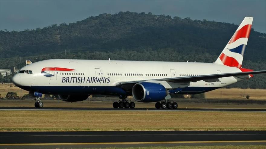 Un Boeing 777-200ER de la aerolínea British Airways.