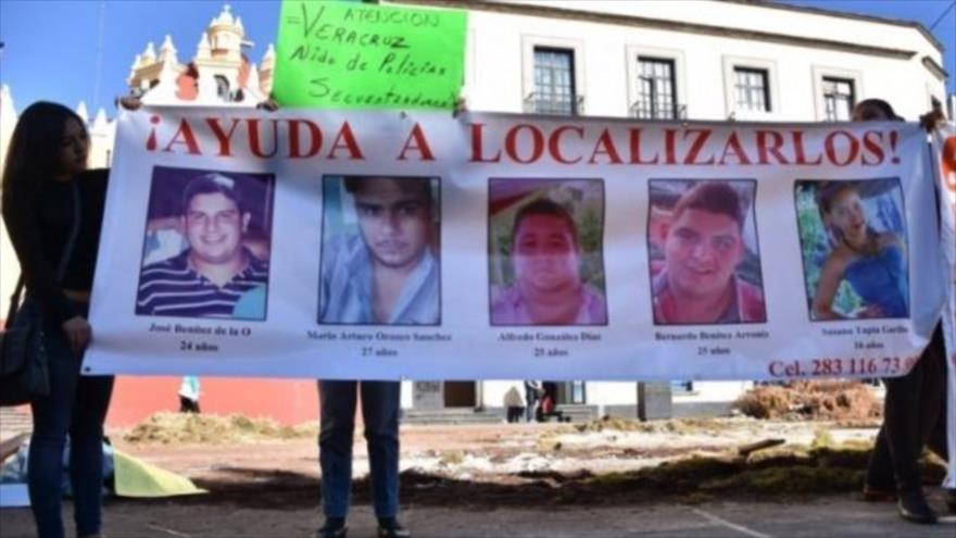 Los cinco jóvenes que desaparecieron el pasado 11 de enero en Tierra Blanca, Veracruz, sureste de México.