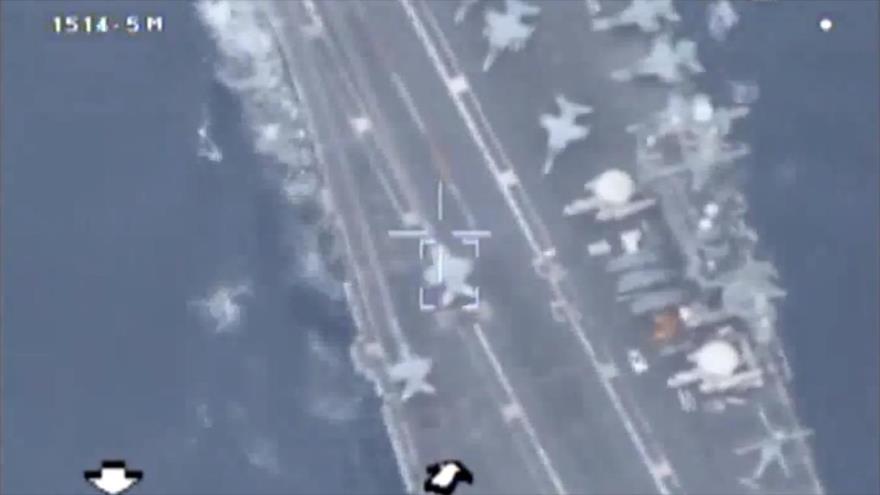 EEUU confirma que un dron iraní sobrevoló su portaviones