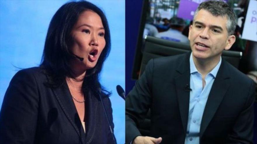 Los candidatos a la presidencia de Perú Keiko Fujimori (izda.) y Julio Guzmán.