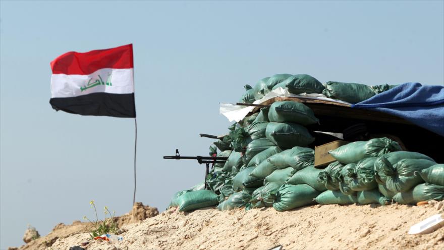 Bastión de las fuerzas populares iraquíes en el norte de la ciudad de Faluya, en la provincia occidental de Al- Anbar, 11 de febrero de 2016.