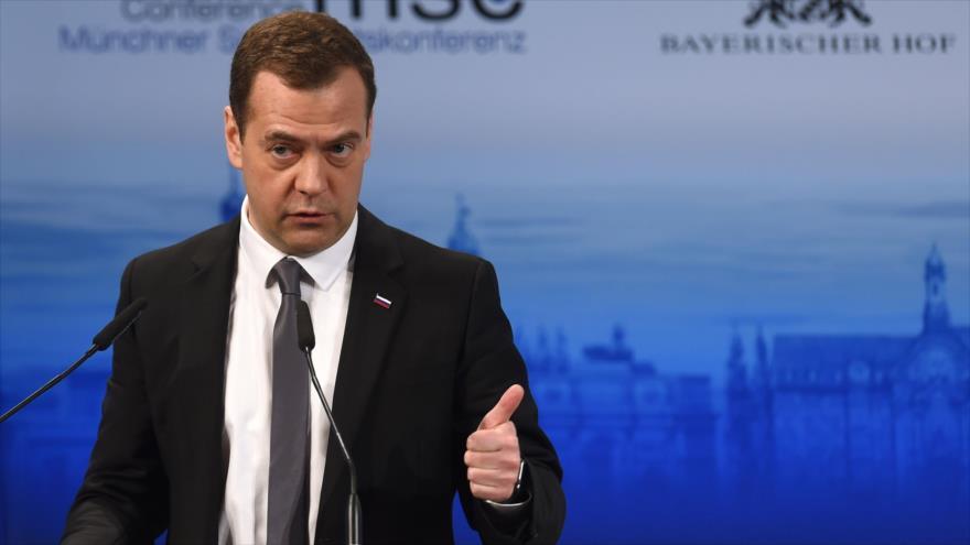 El primer ministro de Rusia, Dmitri Medvedev, 13 de febrero de 2016.