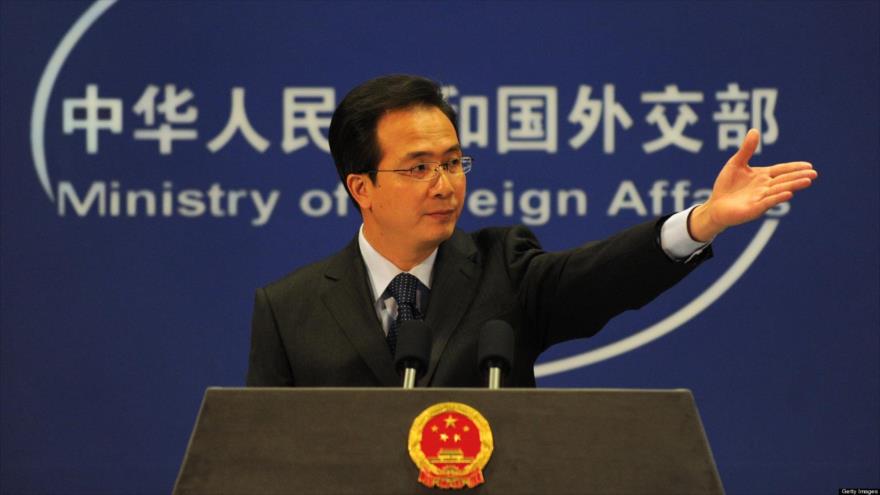 El portavoz del Ministerio de Exteriores chino, Hong Lei.
