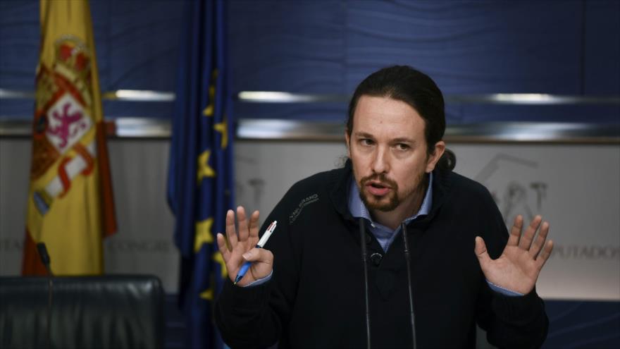 Secretario general del partido español Podemos, Pablo Iglesias.