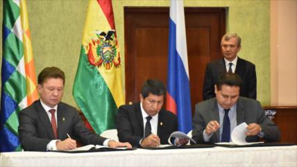 Bolivia firma acuerdos con gasífera rusa Gazprom