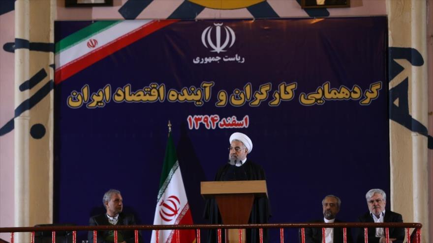 El presidente de Irán, Hasan Rohani. 20 de febrero de 2016