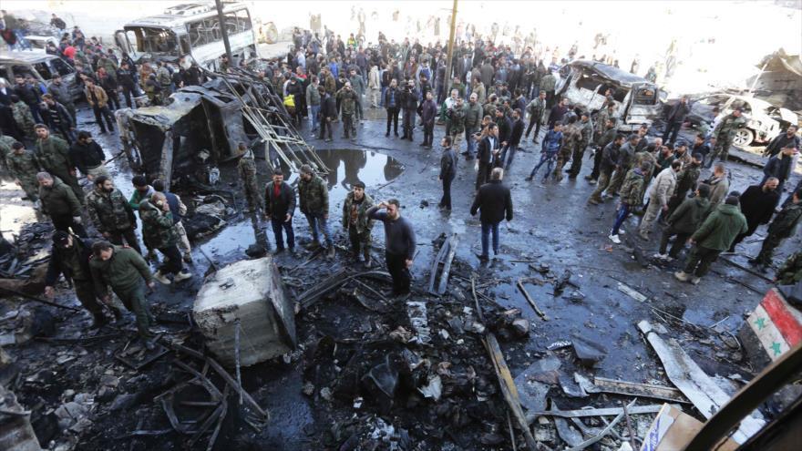 Triple ataque terrorista en el sur de Damasco, Siria, domingo 21 de febrero, 2016
