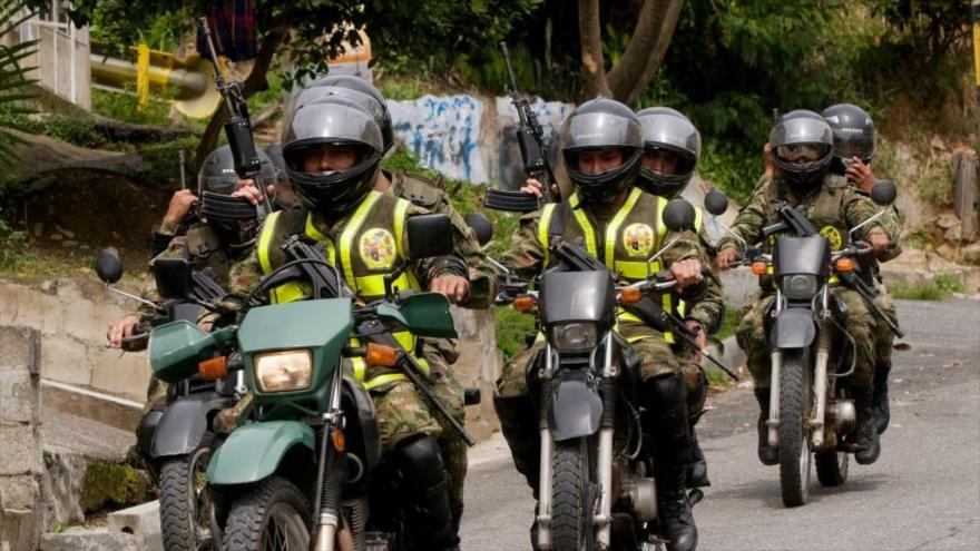 Agentes de la Policía colombiana.