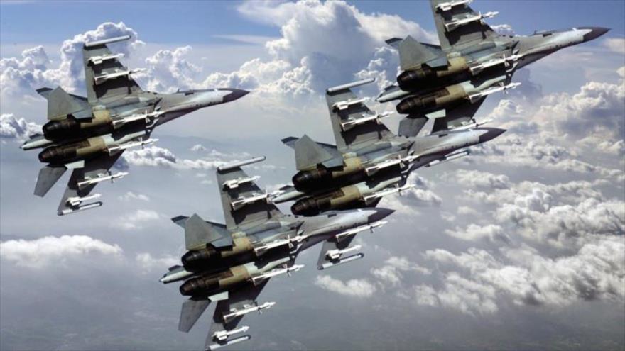 Aviones de combate de Fuerza aérea de China.
