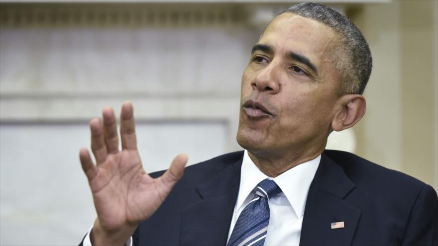 Presidente de Estados Unidos, Barack Obama, habla en el Despacho Oval, 24 de febrero de 2016.