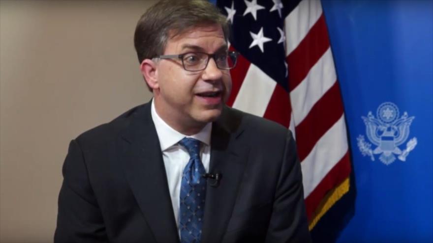 El nuevo embajador de EE.UU. en Ecuador, Todd Chapman, en una entrevista exclusiva con la agencia de noticias estatal Andes, 24 de febrero de 2016.