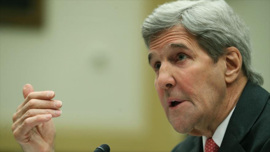 El secretario de Estado de Estados Unidos, John Kerry, en una audiencia ante el Comité de Asuntos Exteriores de la Cámara de Representantes, 25 de febrero de 2016.