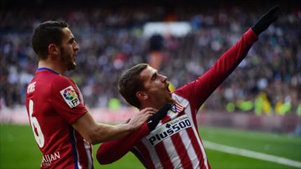 Atlético gana derbi madrileño al derrotar 1-0 a Real Madrid