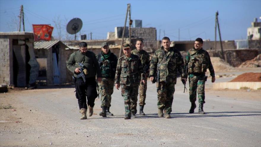 Soldados del Ejército sirio en la provincia norteña de Alepo.