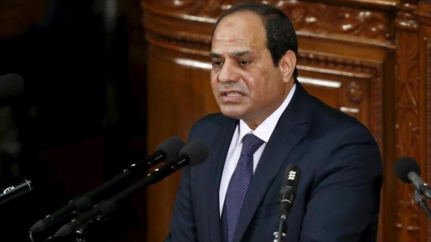 El presidente egipcio, Abdel Fatah al-Sisi, en su intervención ante el Parlamento japonés, 29 de febrero de 2016.