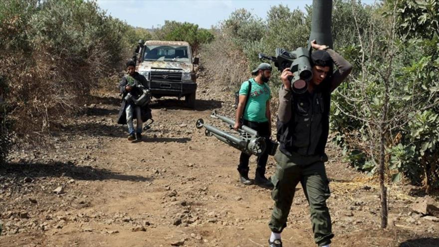 Miembros del grupo armado sirio autodenominado el Ejército Libre Sirio (ELS).