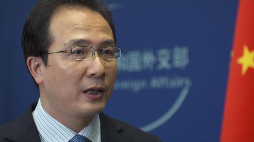El vocero del Ministerio de Asuntos Exteriores de China, Hong Lei. 