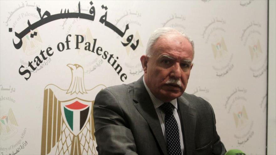 Canciller palestino, Riad al-Maliki.