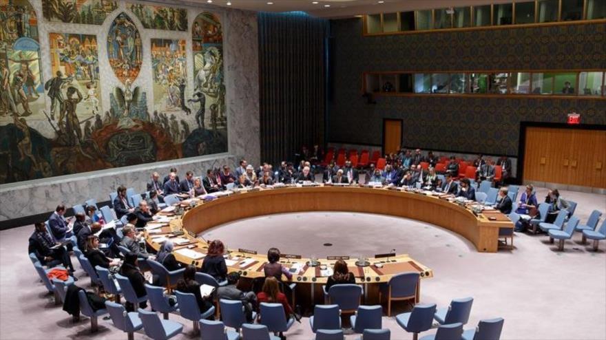Una reunión del Consejo de Seguridad de las Naciones Unidas (CSNU), en su sede de la ciudad de Nueva York (EE.UU.)