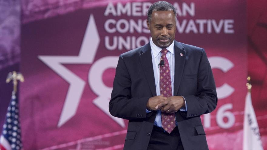 El exaspirante republicano a la Presidencia de EE.UU, Ben Carson, habla durante la anual Conferencia de Acción Política Conservadora (CPAC) cerca de Washington, 4 de marzo de 2016.