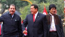 Morales y Ortega admiran a Chávez por luchar contra imperio