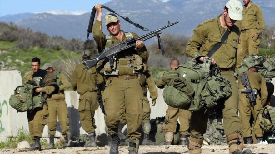 Soldados del ejército israelí en la frontera con El Líbano.