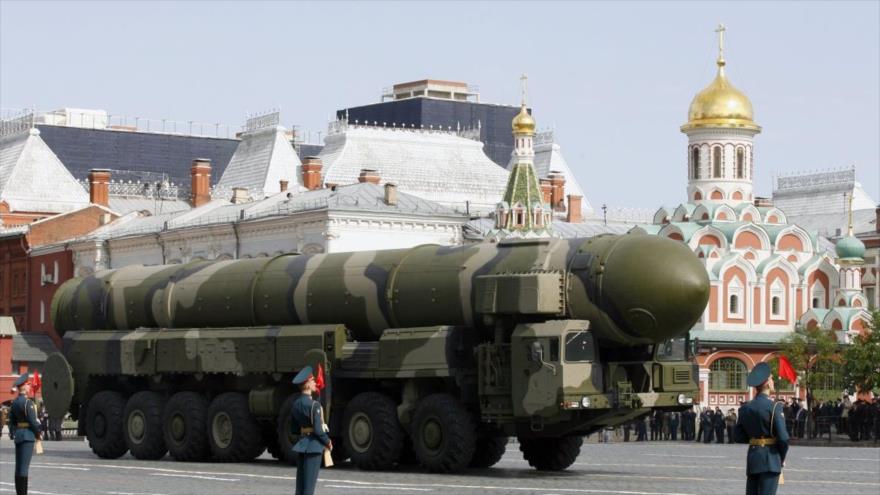 Misil intercontinental (ICBM, por sus siglas en inglés) modelo RS-26 Rubezh.