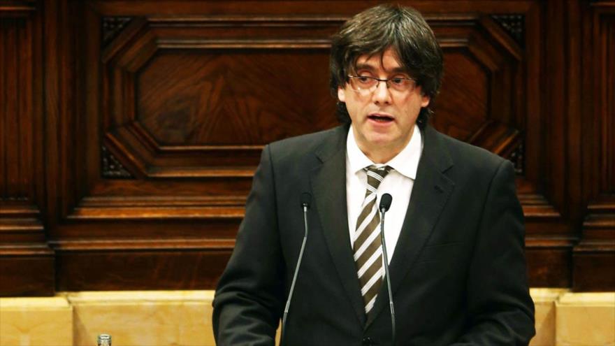 El presidente de la Generalitat de Cataluña (noreste de España), Carles Puigdemont.