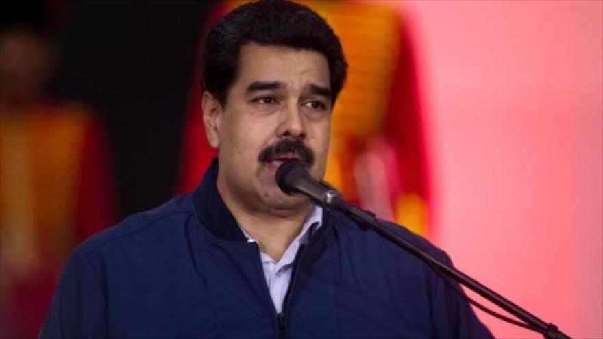 El presidente de Venezuela, Nicolás Maduro, conmemora el día del antimperialismo durante un acto celebrado en la capitalina ciudad de Caracas, 9 de marzo de 2016.