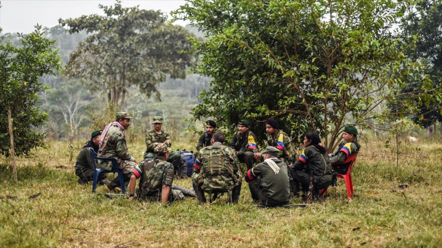 Miembros de Fuerzas Armadas Revolucionarias de Colombia (FARC).