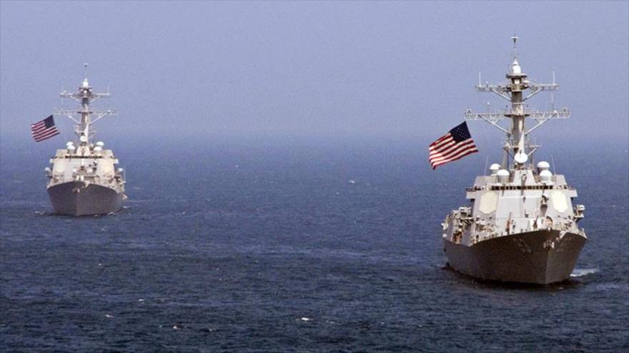 La marina estadounidense patrullando en el mar de la China Meridional.