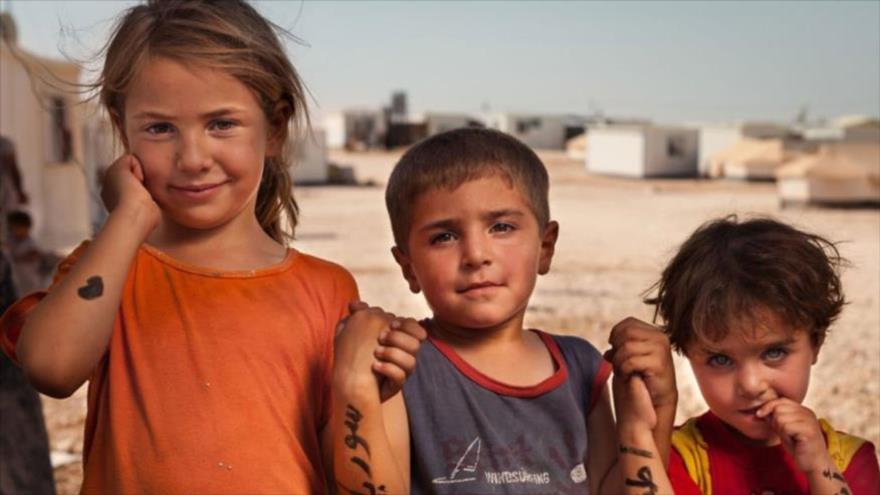 Niños sirios afectados por la crisis en Siria.