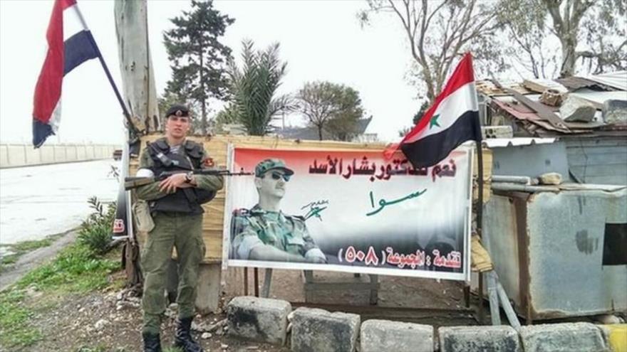 Un soldado ruso en Siria.