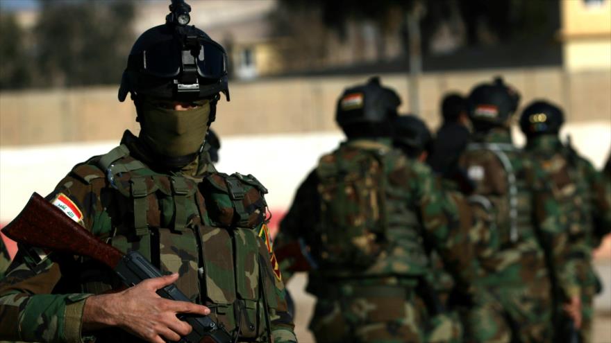 Fuerzas iraquíes desplegadas en una base en la provincia norteña de Nínive, 11 de febrero de 2016.
