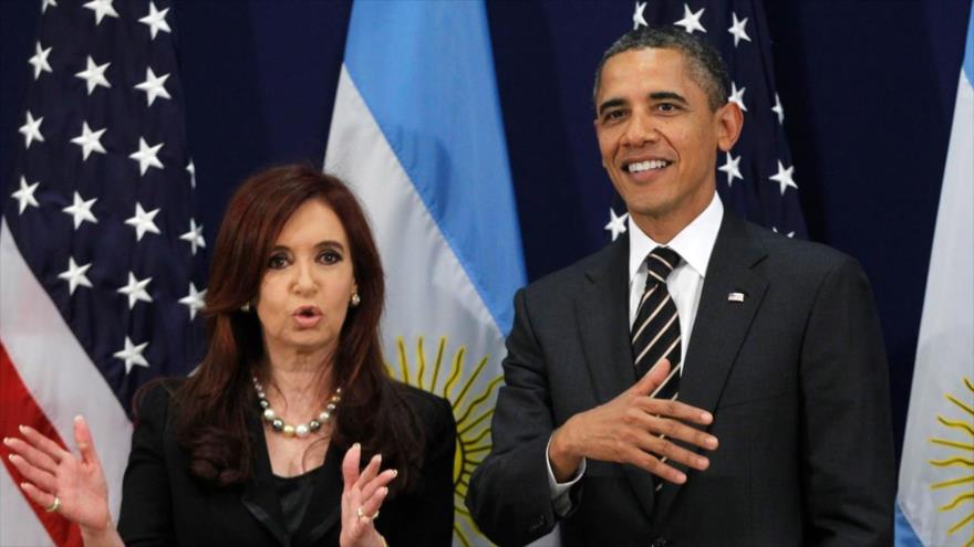 El presidente de EE.UU., Barack Obama, y la expresidenta de Argentina, Cristina Fernández de Kirchner.